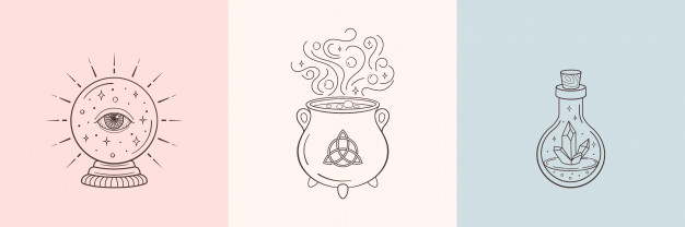 魔法，水晶球logo标志矢量图素材