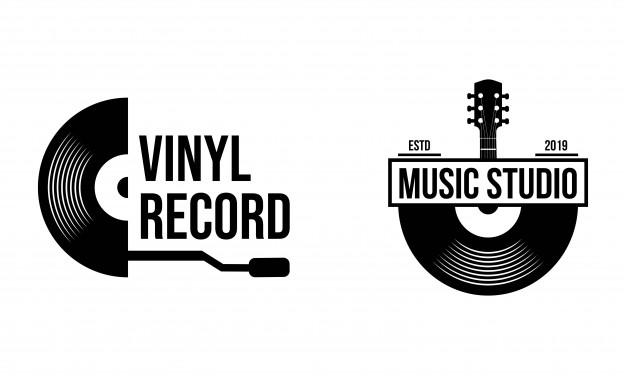 吉他，唱片，音乐logo标志矢量图素材