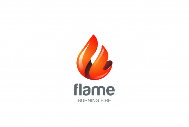 火焰logo标志矢量图素材
