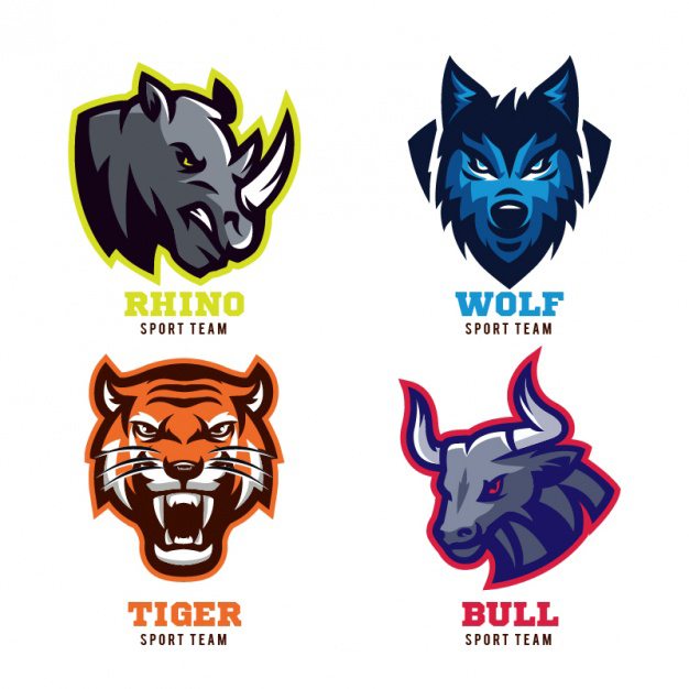 老虎，犀牛，狼，公牛，logo标志矢量图素材