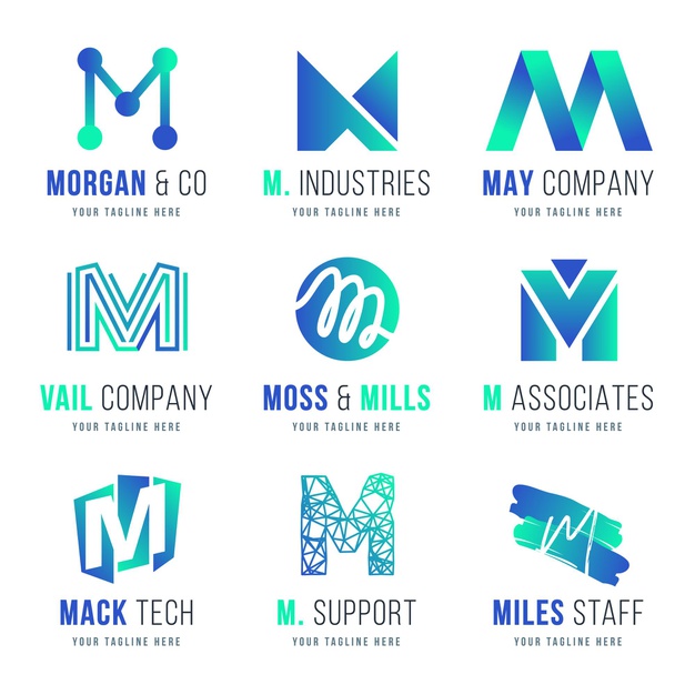 字母M，logo标志矢量图素材