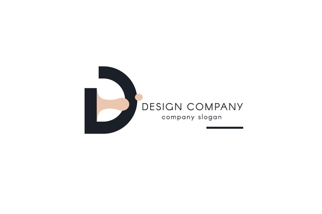 字母D，设计工作室logo标志矢量图素材