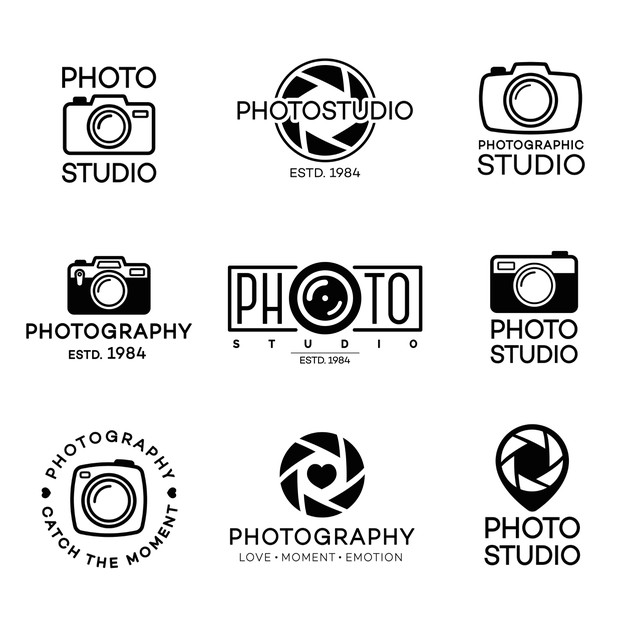 摄影，相机logo标志矢量图素材