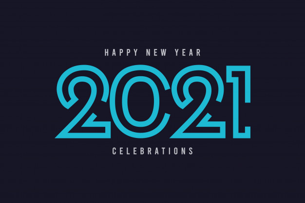 2021年新年数字元素矢量图素材