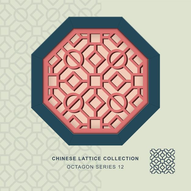 中式镂空窗户花窗纹样花纹