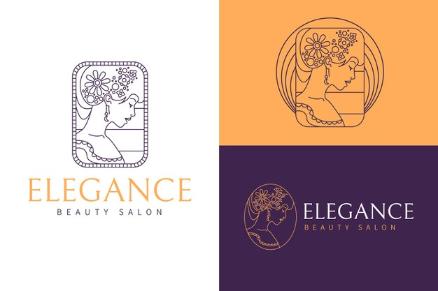 手绘女人，logo标志