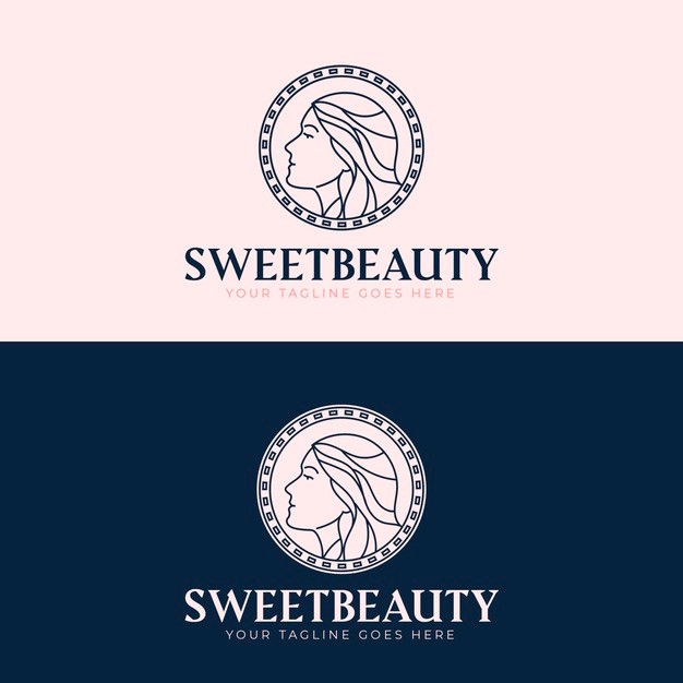 女人侧脸,logo标志