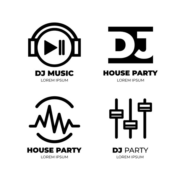 DJ，音乐电台logo标志