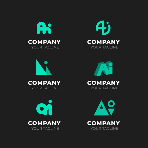 字母AI，logo标志