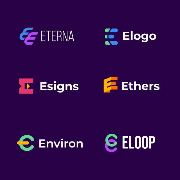 字母E，logo标志