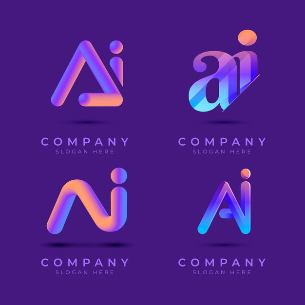 字母AI，logo标志