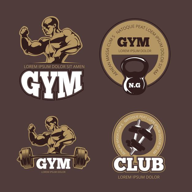 健身房,肌肉男,logo标志