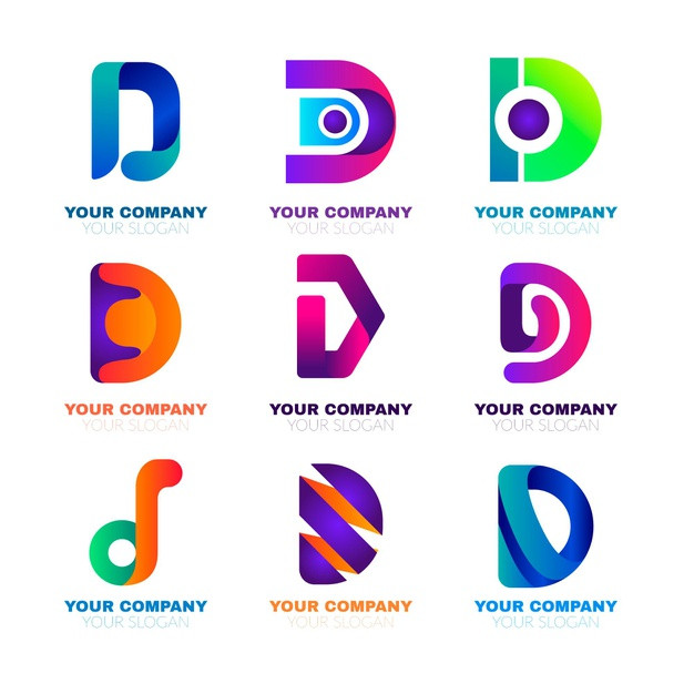 字母D，logo标志