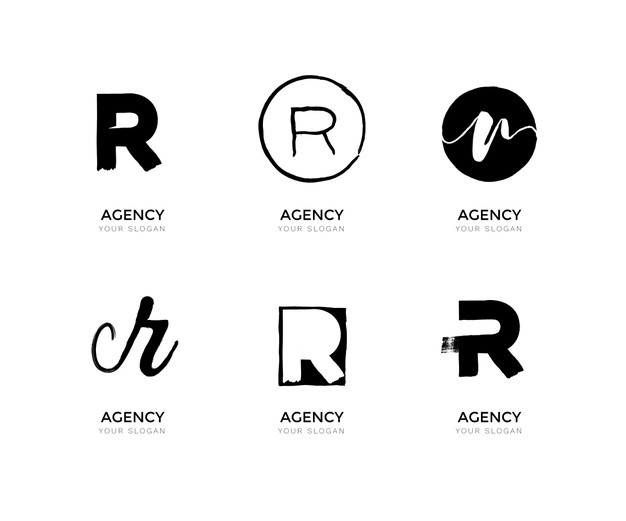 字母R，logo标志