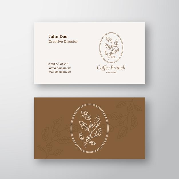 咖啡枝叶，叶子，logo标志名片