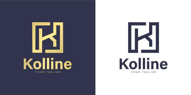 方形,矩形,字母K,logo标志