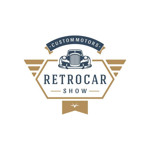 复古汽车，logo标志