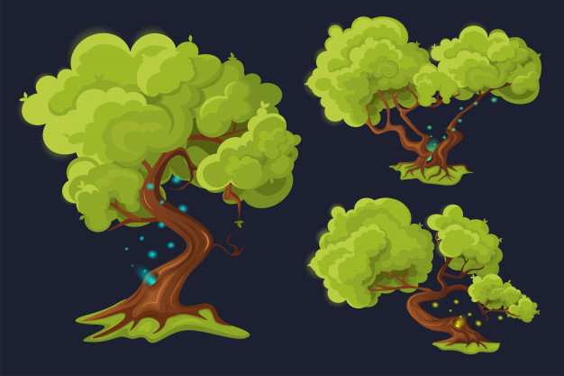 卡通树木