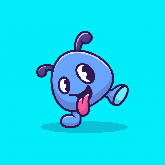 可爱的小怪兽，卡通矢量图插画