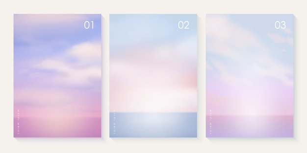 手绘夏天海滩海岸线大海插画背景