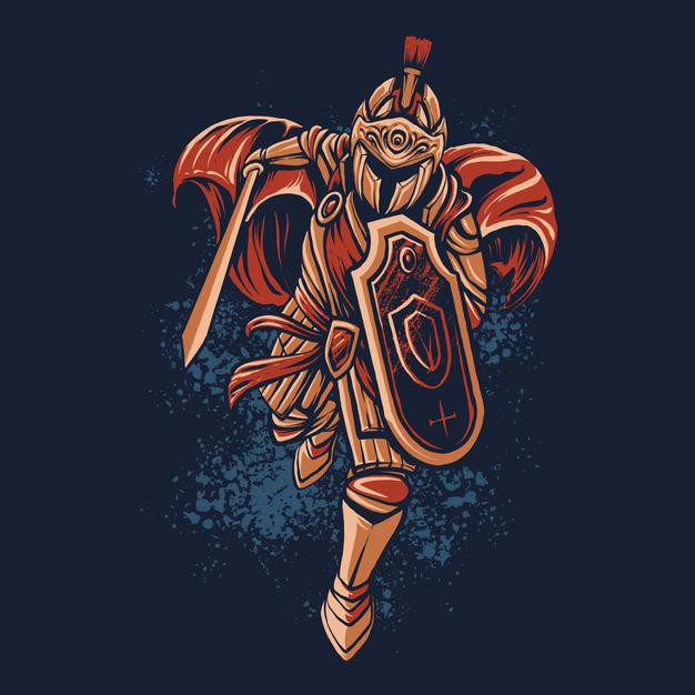 斯巴达勇士插画