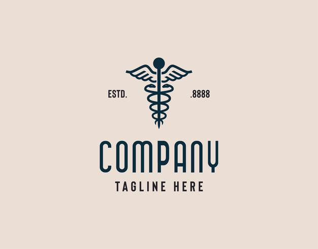 蛇杖,医学医疗健康,logo标志