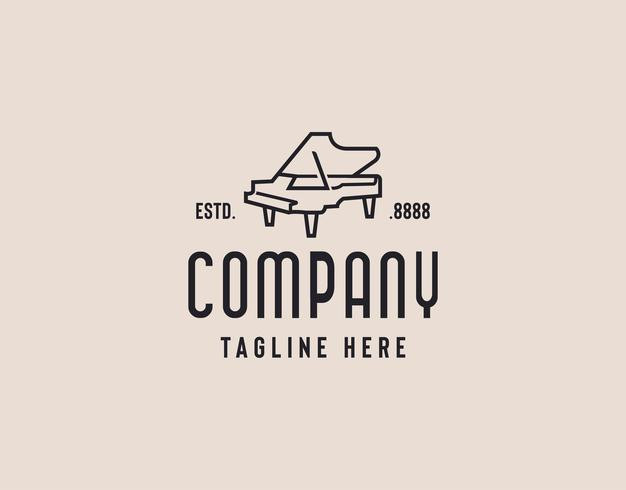 钢琴，教育培训，logo标志