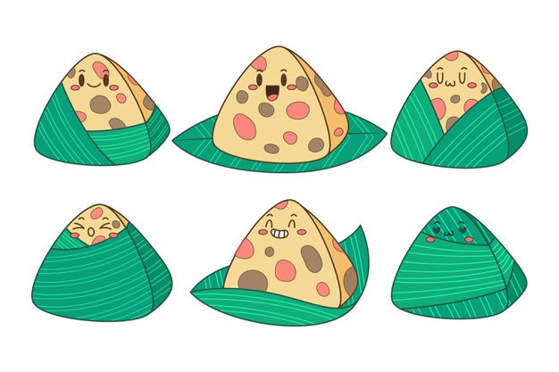 端午节卡通粽子插画