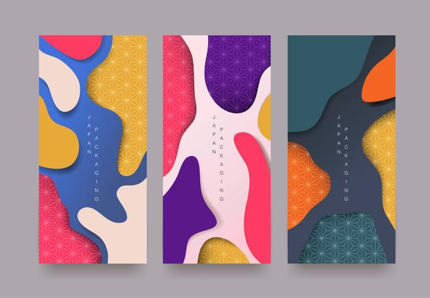 日式抽象花纹底纹背景