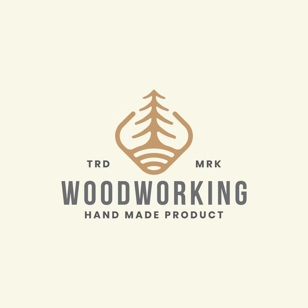 木工木匠工作室，logo标志