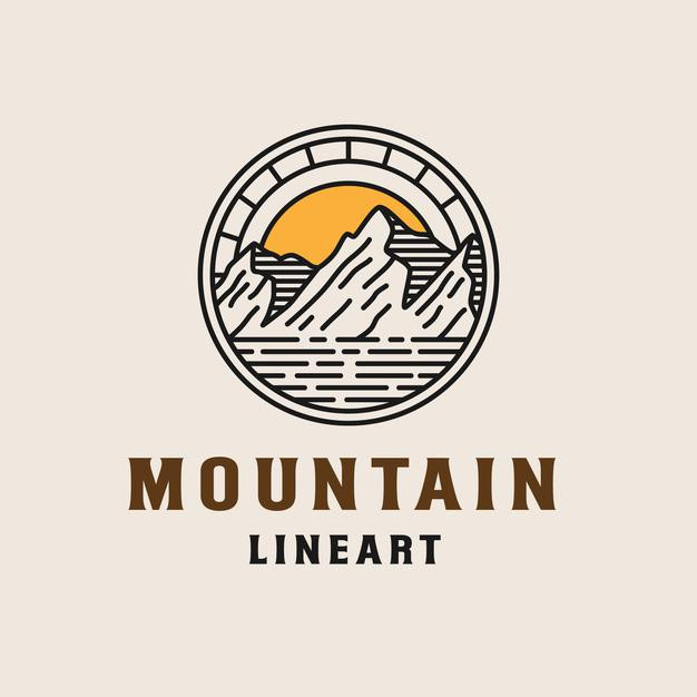 登山毛线旅游露营，logo标志