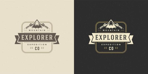 旅行登山露营，logo标志