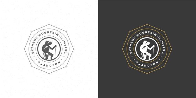户外登山旅行,logo标志