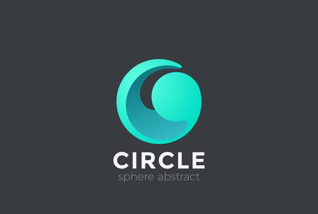 圆形波浪，logo标志