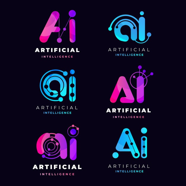 渐变ai字母logo标志