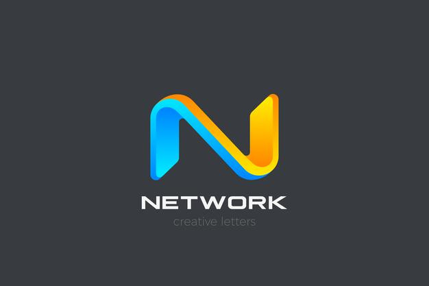 字母n媒体科技logo标志