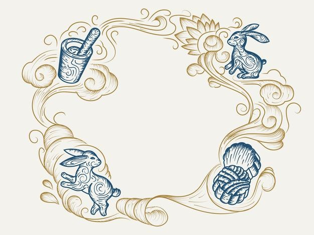 中秋节玉兔元素