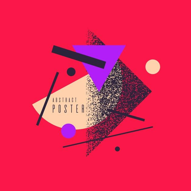 现代抽象几何噪点艺术构成图形元素