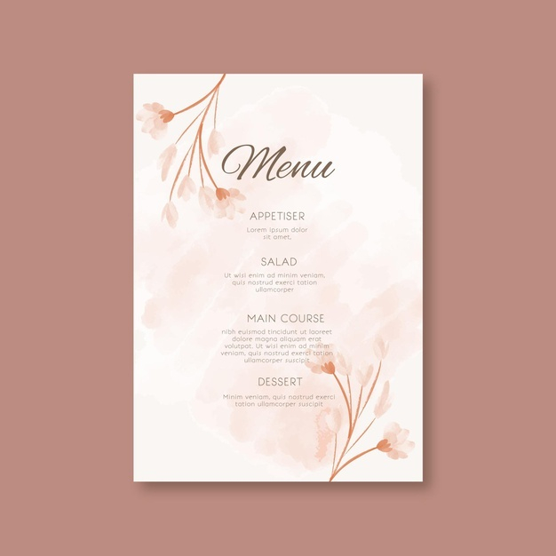 简约小清新奶茶店咖啡店面包店中餐西餐饮品菜单设计模板