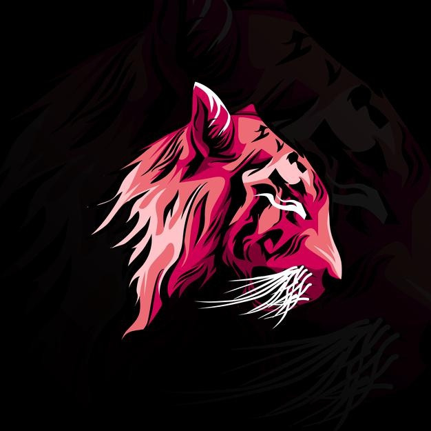 头老虎矢量设计插图PremiumVector