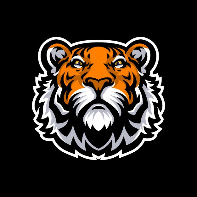 老虎吉祥物标志logo插画