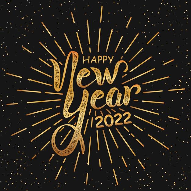 2022新年快乐英文字母艺术字矢量图素材