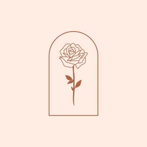 浪漫玫瑰花logo标志矢量图素材