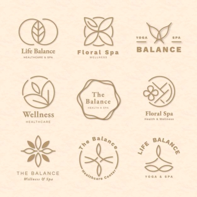 美容spa瑜伽花朵logo标志矢量图素材