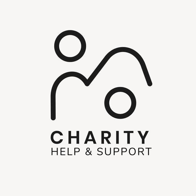 简约慈善组织线条logo标志矢量图素材