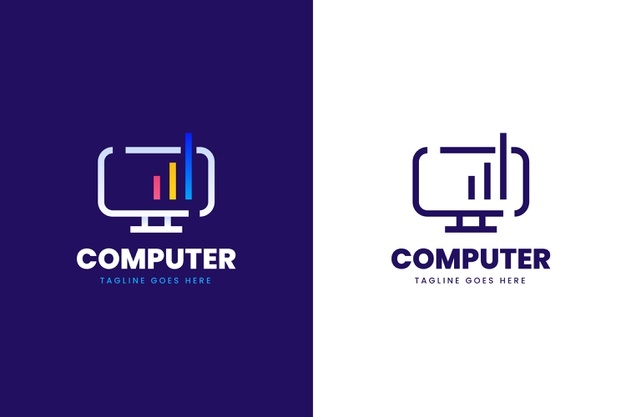 计算机数据统计科技咨询公司logo标志矢量图素材