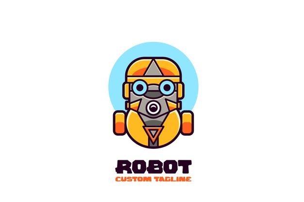 机器人吉祥物logo标志矢量图素材
