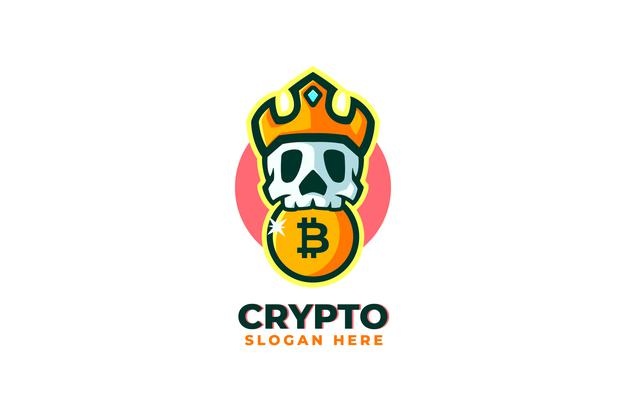 骷髅加密货币logo标志矢量图素材