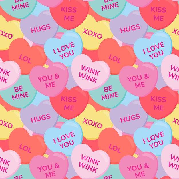 爱心无缝花纹背景包装纸