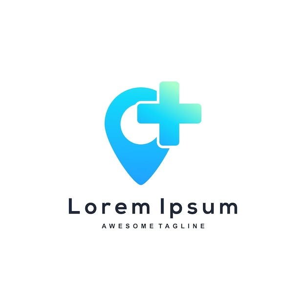 别针位置医疗logo标志